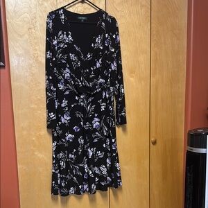 Lauren Ralph Lauren black floral dress